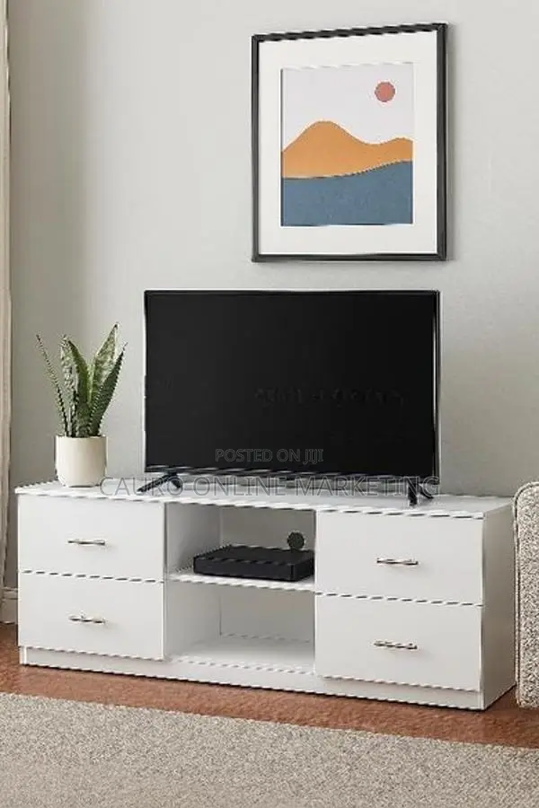 new white colour melamine 65 tv stand cupboard