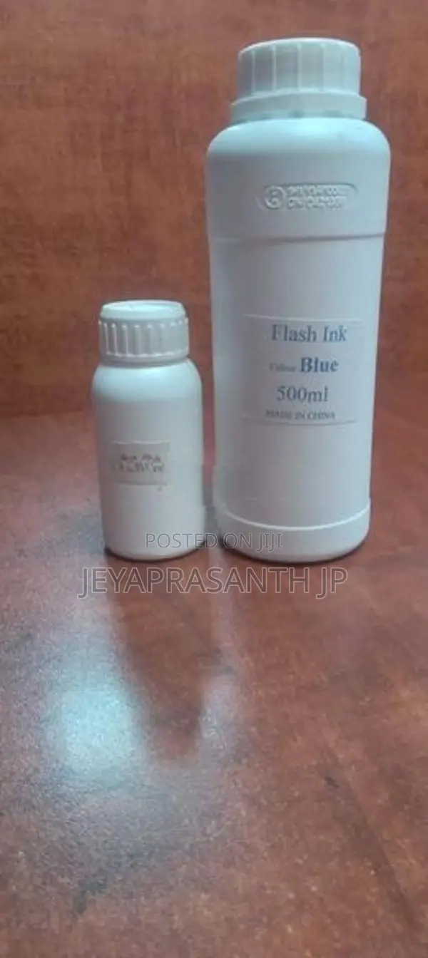 Flash ink for Rubber stamps