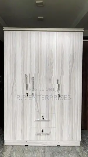New 3D Ash White Melamine Wardrobes