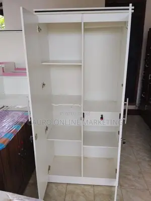 New White Colour 2 Door Cupboard 6*4 Ft Wardrobe