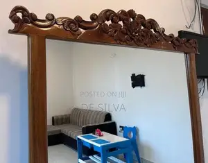 Solid Teak Dressing Table with Large Mirror