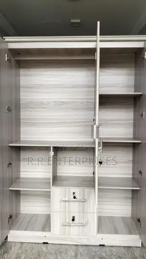 New 3D Ash White Melamine Wardrobes