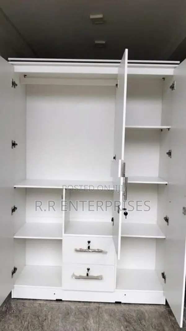 White 3 Door Melamine Wardrobes