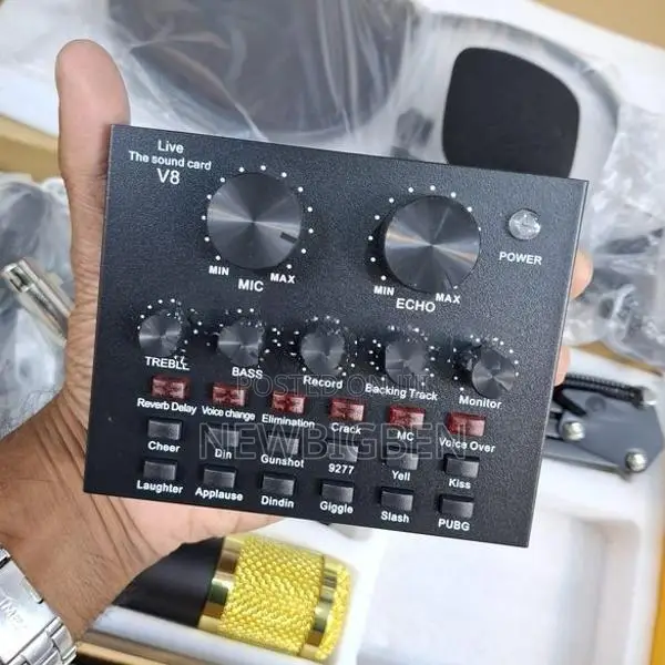 V8 Live Sound Card BM800 Mic Full set