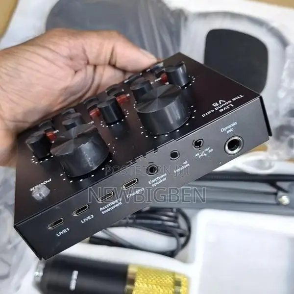 V8 Live Sound Card BM800 Mic Full set