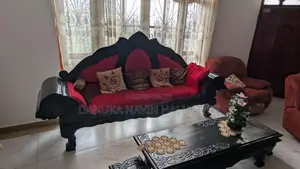 Luxury Hand-Carved Solid Kaluwara (Ebony) Sofa Set with Coffee Table