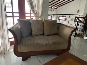 Premium 3+2+1 Wooden Sofa Set with Coffee Table