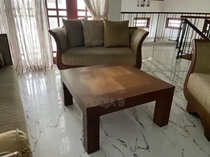 Premium 3+2+1 Wooden Sofa Set with Coffee Table