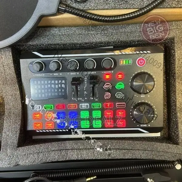 F998 Live Sound Card BM 800 Mic Full Set