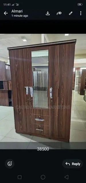 New Melamine 3 Door Cupboard 6*4 Ft Wardrobe