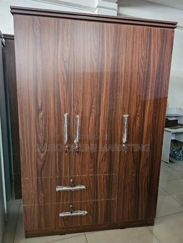 New Melamine 3 Door Cupboard 6*4 Ft Wardrobe Large