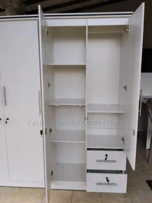 New Melamine White Colour 2 Door Wardrobe 6*2.5 Cupboard