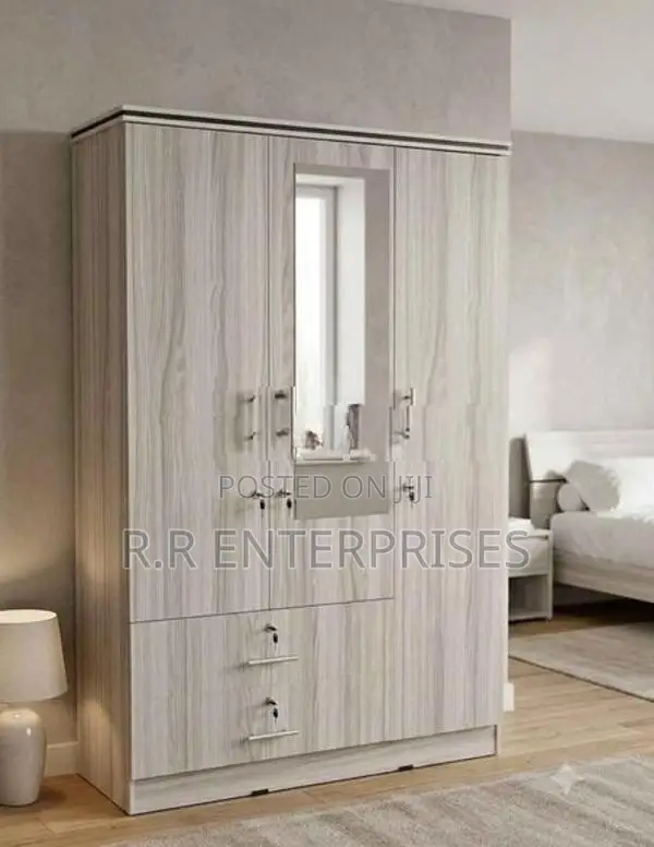 New 3D Melamine Wardrobes with Mirror