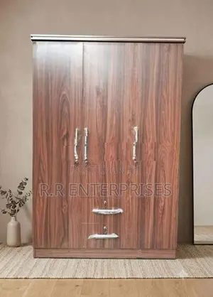New 3 Door Brown Melamine Wardrobes