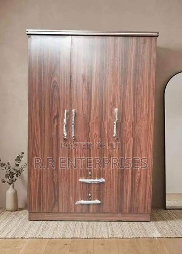 New 3 Door Brown Melamine Wardrobes