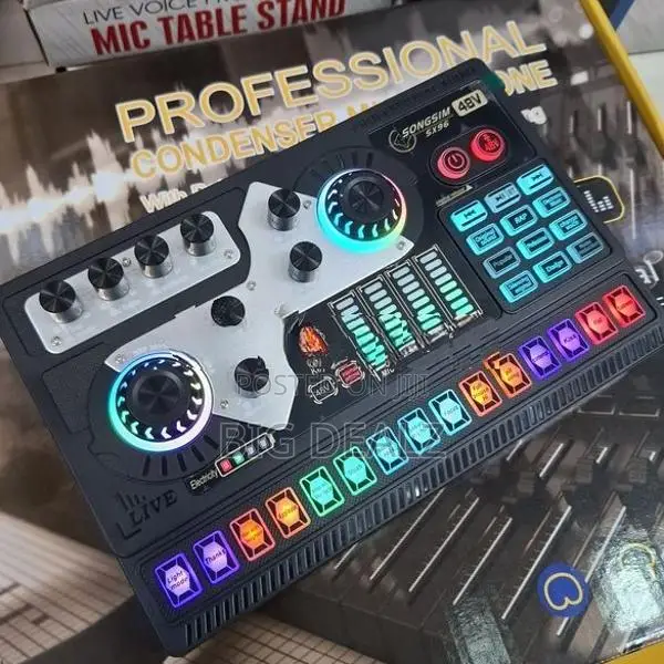 V90 Live Sound Card BM800 Mic Full Set