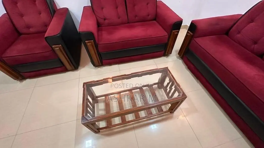 3+2+1 Sofa Set with Glass Top Coffee Table