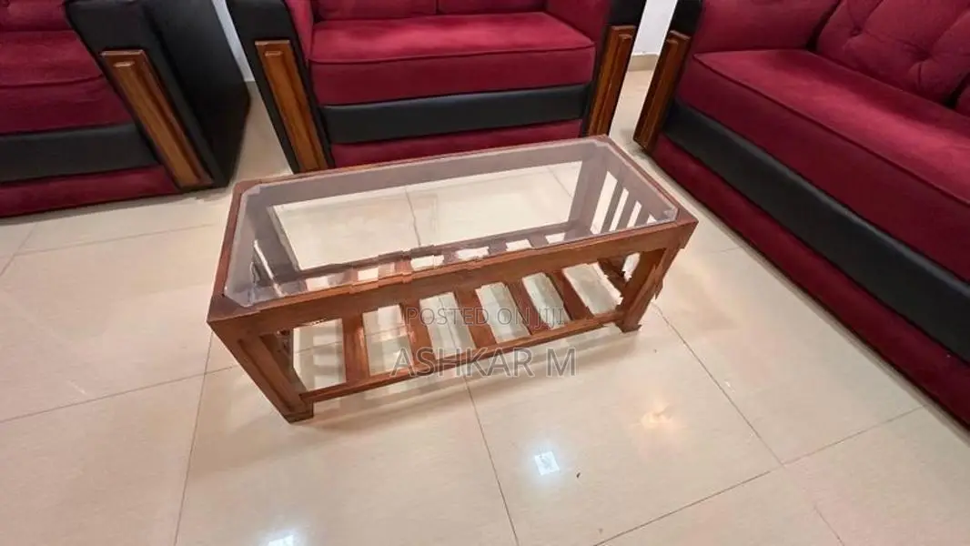 3+2+1 Sofa Set with Glass Top Coffee Table
