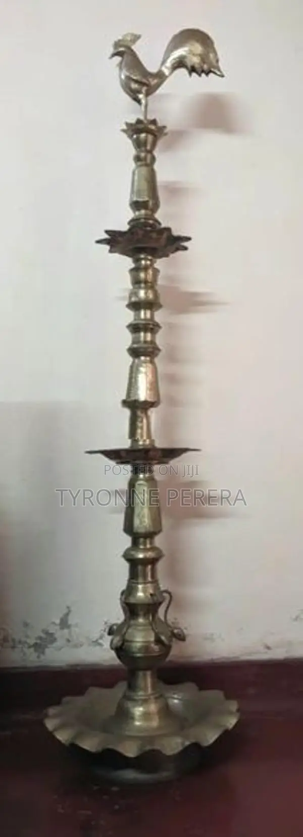Brass oil lamp