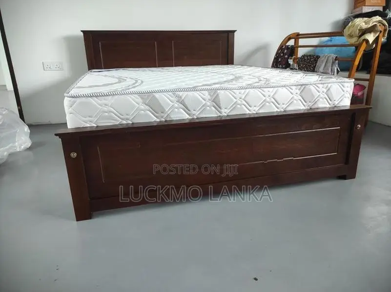 New 72x60 Teak Box Bed With Arpico Spring Mattress (Bb10)