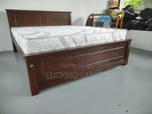 New 72x60 Teak Box Bed With Arpico Spring Mattress (Bb10)