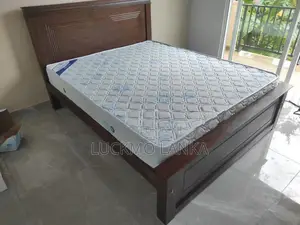New 6x5 Teak 3.5 Leg Large Box Bed With Arpico Spring Mattress (Bb12