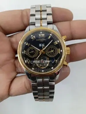 Carnival Silver Automatic Hand Watch