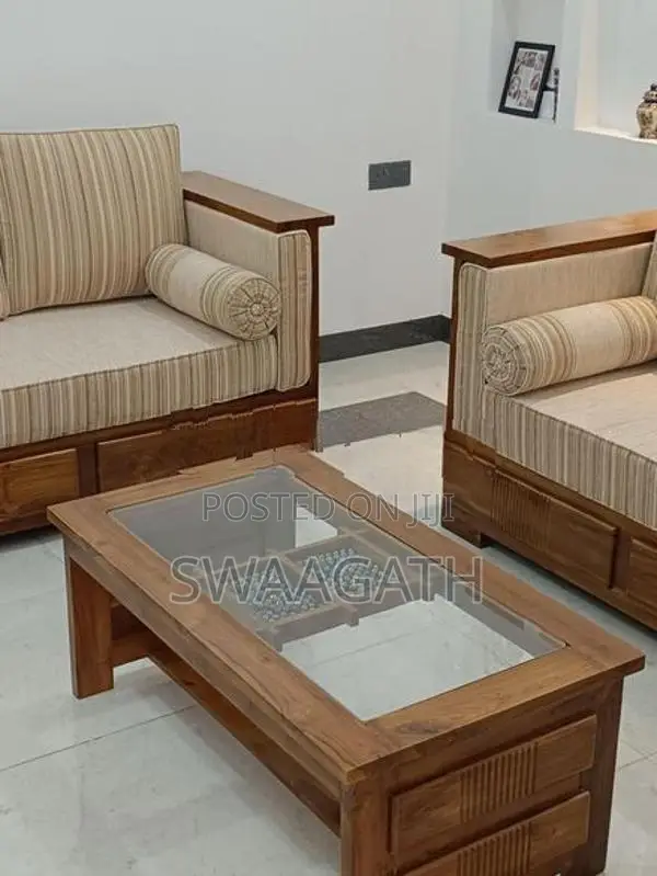 Premium Solid Teak Sofa Set ( 3+2+1) With Coffee Table - BRANDNEW