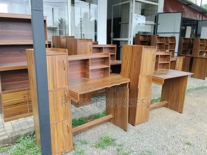 New Melamine Office Table with Locker 3