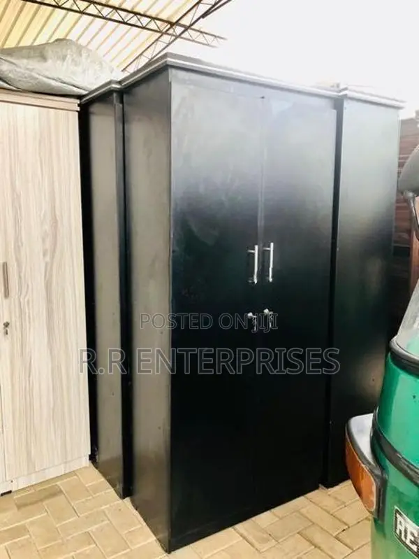 New 2 Door Melamine Wardrobes Black