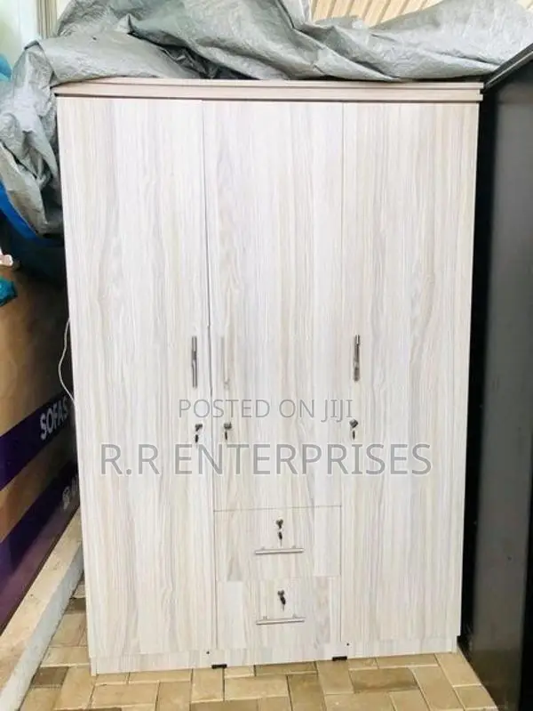 New 3D Ash White Melamine Wardrobes