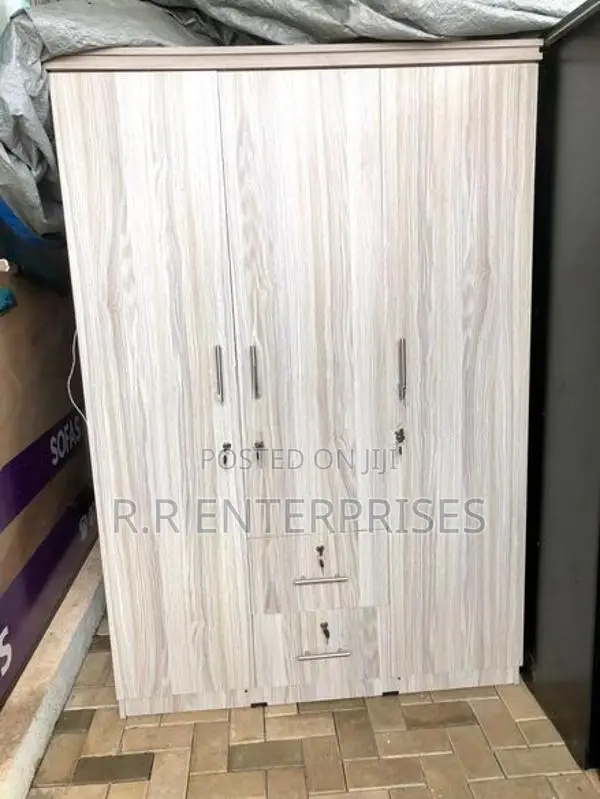 New 3D Ash White Melamine Wardrobes