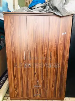 New 3D Brown Melamine Wardrobes
