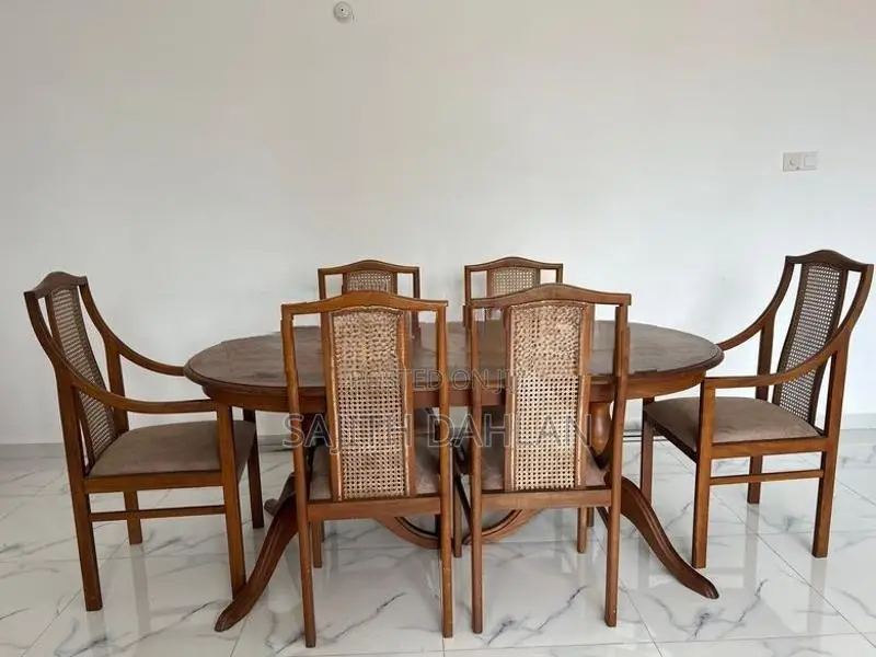 Mahogany 6 Seater Dining Table with Chairs