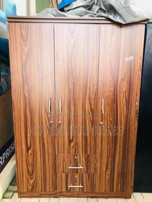 New 3D Brown Melamine Wardrobes