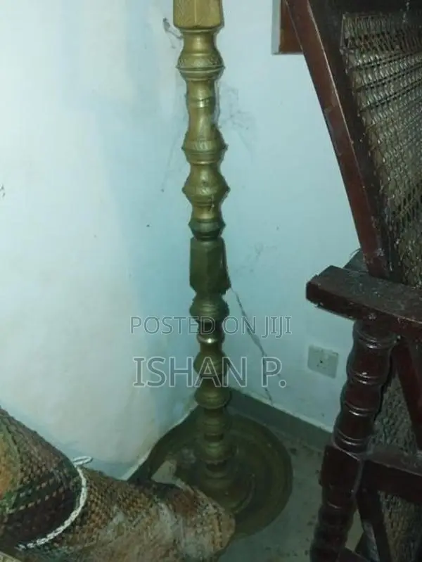 Antique 6ft Tall Brass Oil Lantern