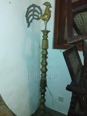 Antique 6ft Tall Brass Oil Lantern