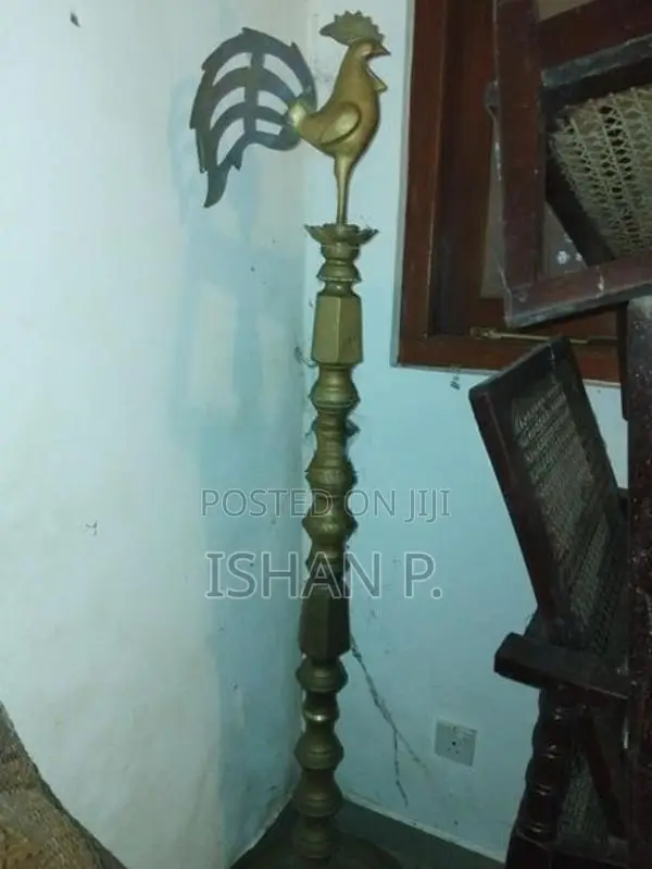 Antique 6ft Tall Brass Oil Lantern