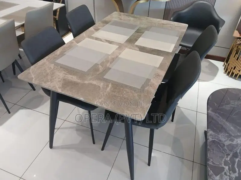 Granite Dining Table with 4 Chairs