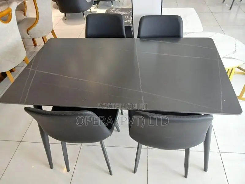 Granite Dining Table with 4 Chairs