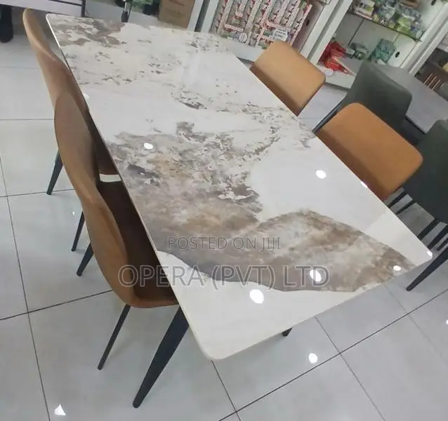 Granite Dining Table with 4 Chairs