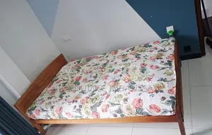 wooden bed