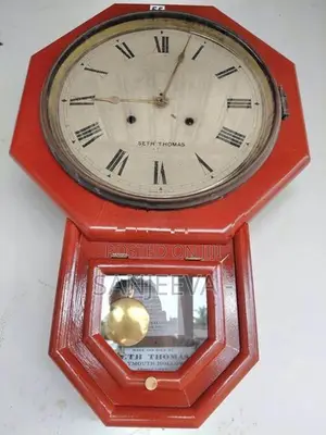 Seth Thomas Large Dial Antique Wall Clock