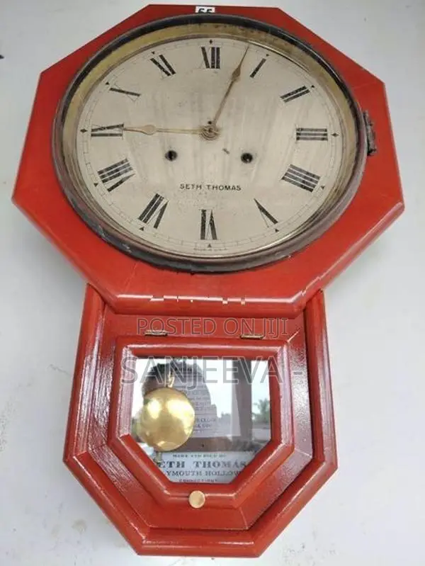 Seth Thomas Large Dial Antique Wall Clock