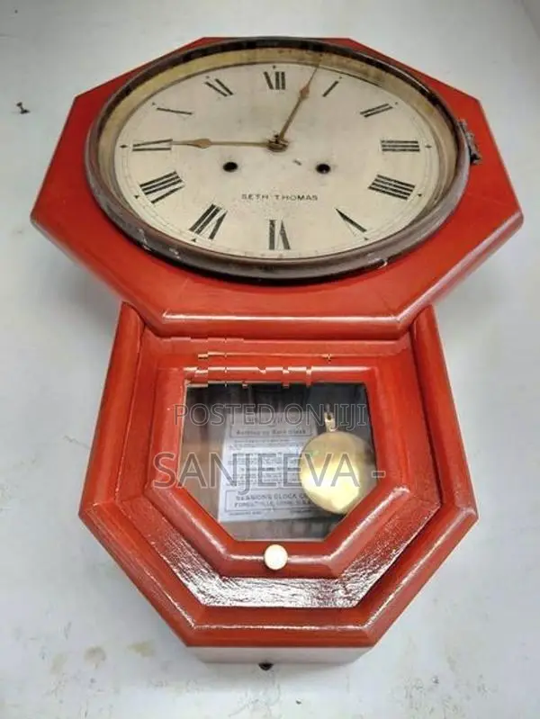 Seth Thomas Large Dial Antique Wall Clock