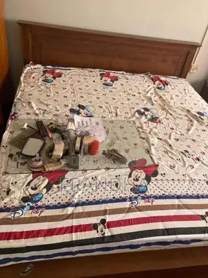 Teak King Size Bed with Mattress