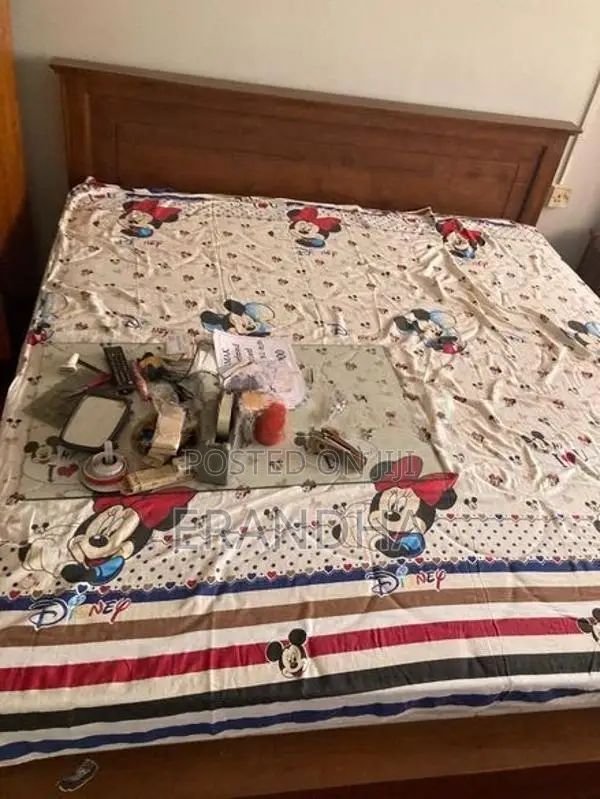 Teak King Size Bed with Mattress