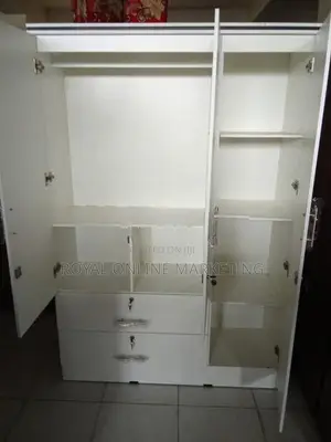 3 Door White Cupboard (K-25)