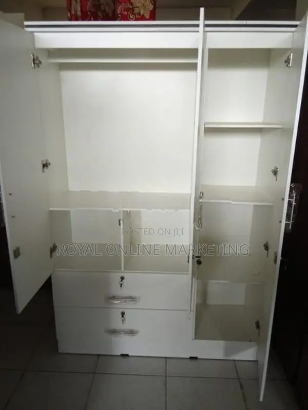 3 Door White Cupboard (K-25)