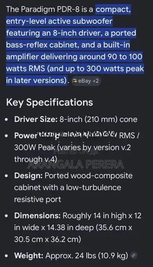 Paradigm Powered Sub